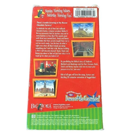 VeggieTales VHS Tapes Vintage 90s Bundle of Two Religious Educational Lessons - Picture 3 of 11